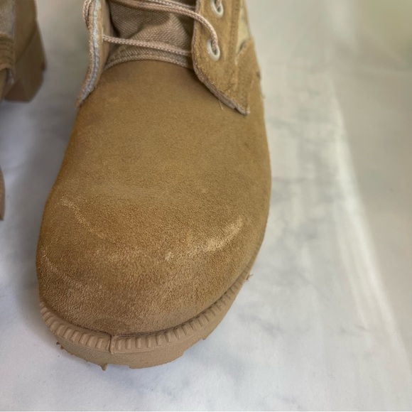 Steel Toe Military Combat Boots Tan Men Size 9.5 - Picture 8 of 11